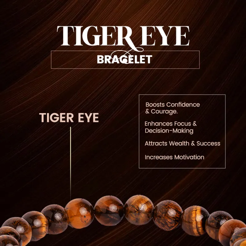 Courageous Tiger Eye Natural Stone Bracelet 